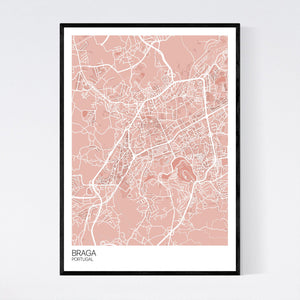 Braga City Map Print