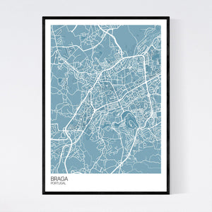 Braga City Map Print