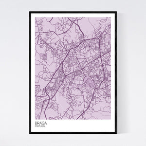 Braga City Map Print