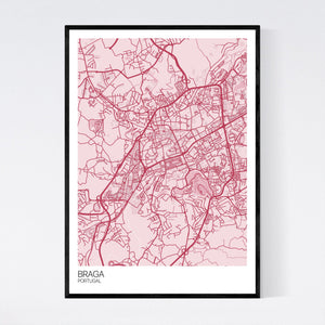 Braga City Map Print