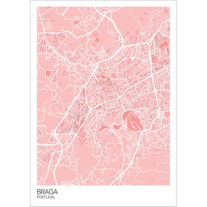 Map of Braga, Portugal