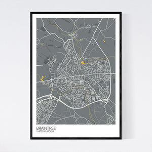 Braintree City Map Print