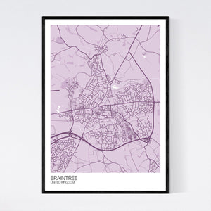 Braintree City Map Print