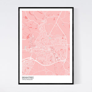 Braintree City Map Print