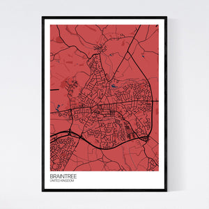 Braintree City Map Print