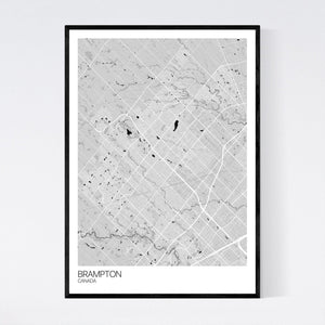 Brampton City Map Print