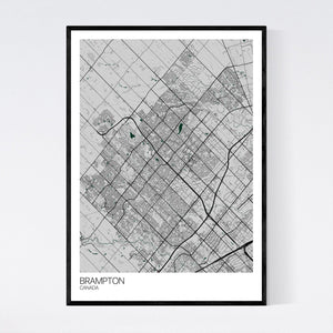 Brampton City Map Print