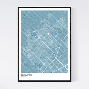 Brampton City Map Print