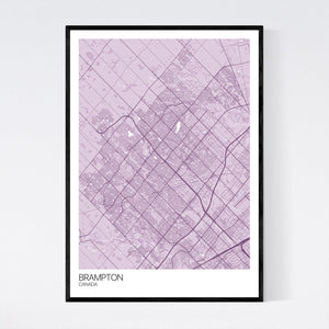 Brampton City Map Print