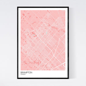 Brampton City Map Print