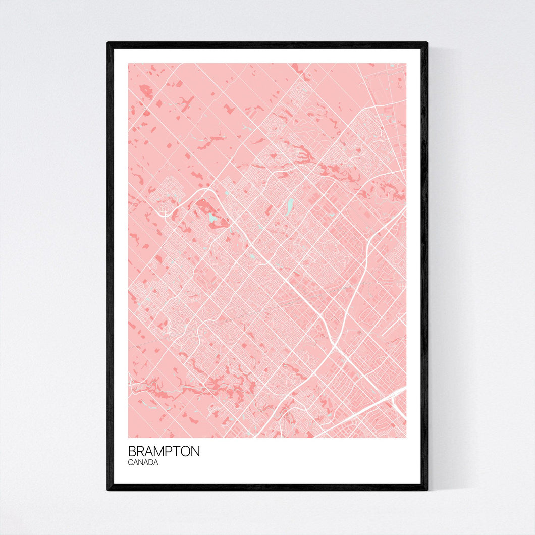 Brampton City Map Print