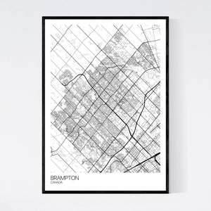 Brampton City Map Print