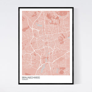 Braunschweig City Map Print