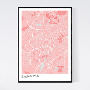 Braunschweig City Map Print