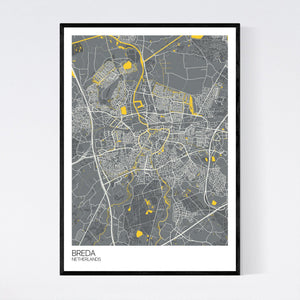 Breda City Map Print