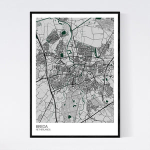 Breda City Map Print