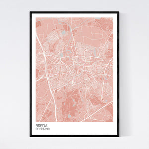 Breda City Map Print