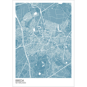 Map of Breda, Netherlands