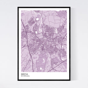 Breda City Map Print