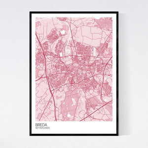 Breda City Map Print