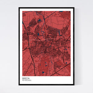 Breda City Map Print