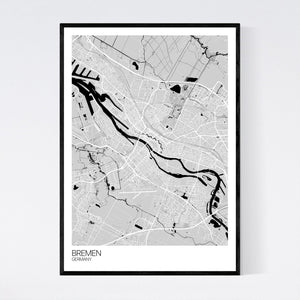 Bremen City Map Print