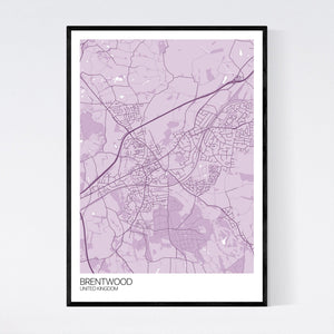 Brentwood City Map Print