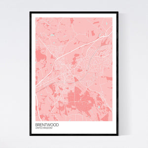 Brentwood City Map Print