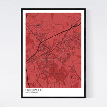 Load image into Gallery viewer, Brentwood City Map Print