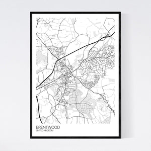 Brentwood City Map Print