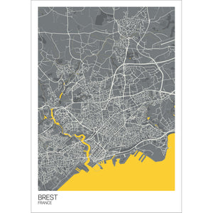 Map of Brest, France