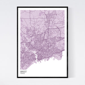 Brest City Map Print