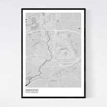 Load image into Gallery viewer, Bridgend City Map Print