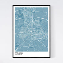 Load image into Gallery viewer, Bridgend City Map Print
