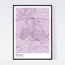 Load image into Gallery viewer, Bridgend City Map Print