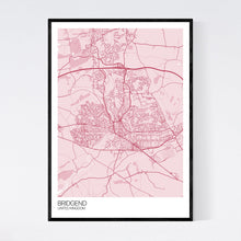 Load image into Gallery viewer, Bridgend City Map Print