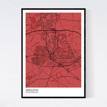 Load image into Gallery viewer, Bridgend City Map Print