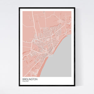 Bridlington Town Map Print