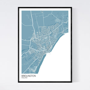 Bridlington Town Map Print