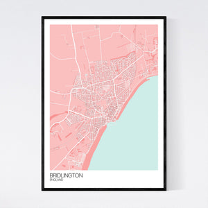Bridlington Town Map Print