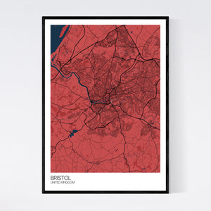 Bristol City Map Print