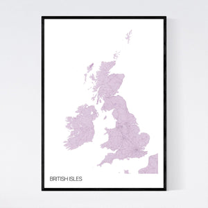 British Isles Country Map Print