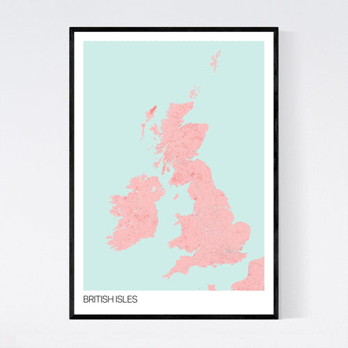 Map of British Isles, Europe