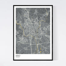 Load image into Gallery viewer, Brno City Map Print