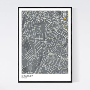 Brockley Neighbourhood Map Print