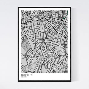 Brockley Neighbourhood Map Print