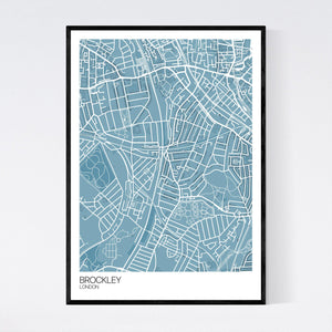 Brockley Neighbourhood Map Print
