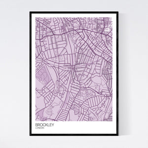 Brockley Neighbourhood Map Print