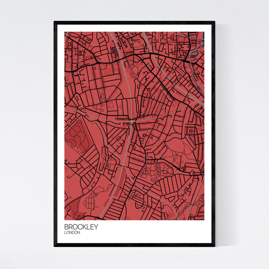 Brockley Neighbourhood Map Print