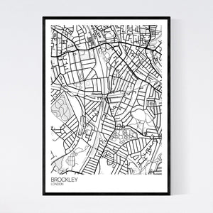 Brockley Neighbourhood Map Print